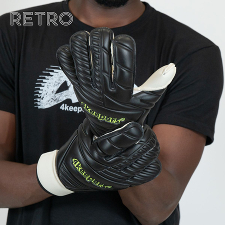RETRO 42 BLACK RF2G | 4KEEPERS Goalkeeper Gloves